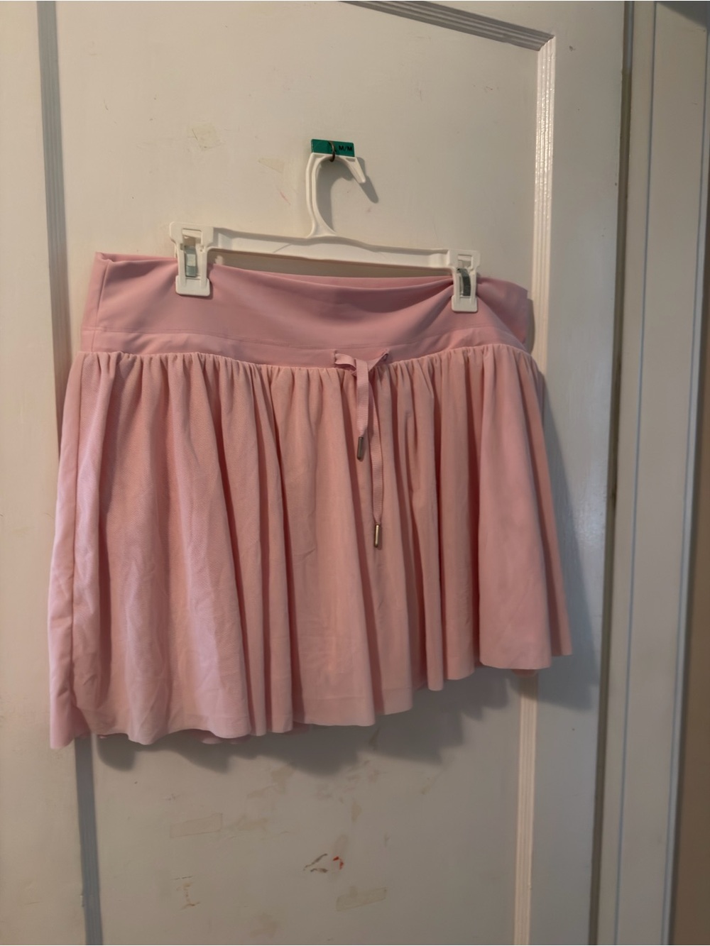 Soft Pink Gathered Waist Tennis Skirt